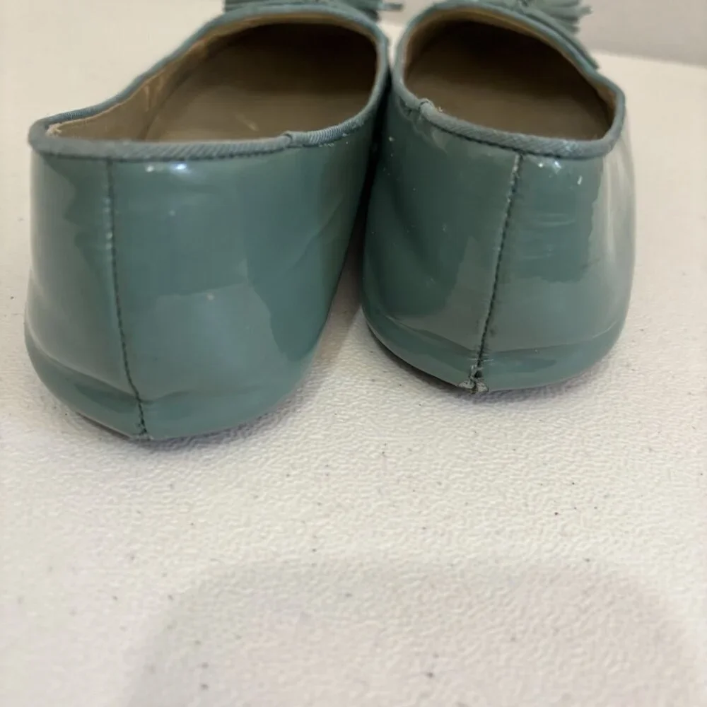 Coach Teal Green Patent Leather Loafers Women 6 US